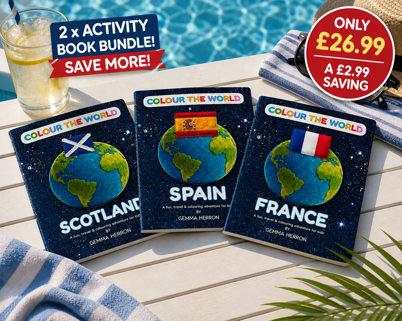 Colour the World — Any 2 Activity Book Bundle