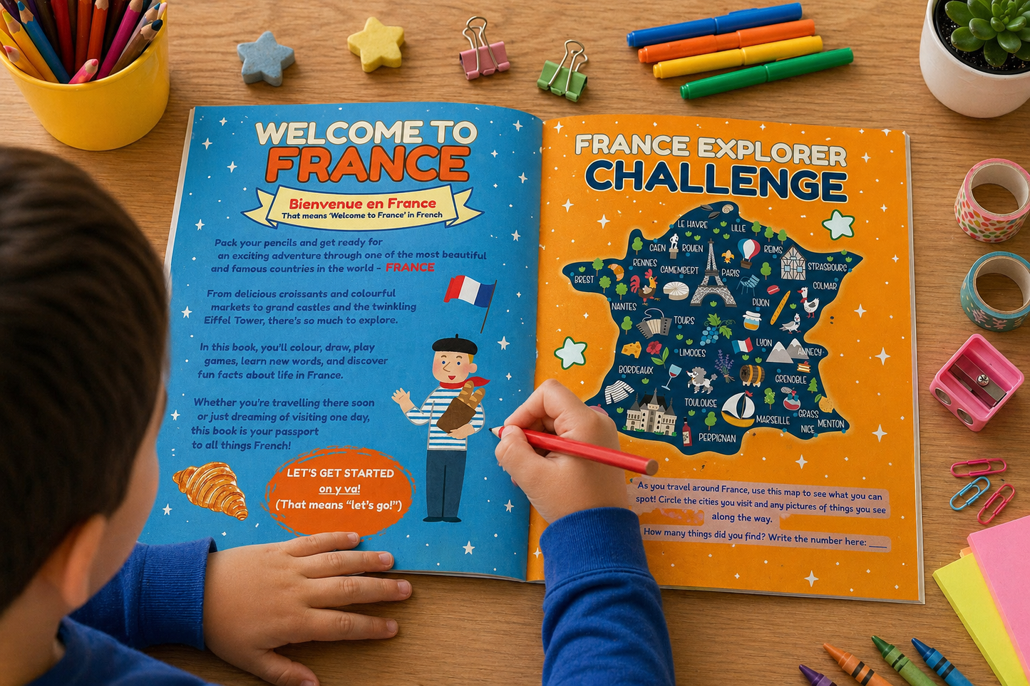 Colour the World: France Activity Book