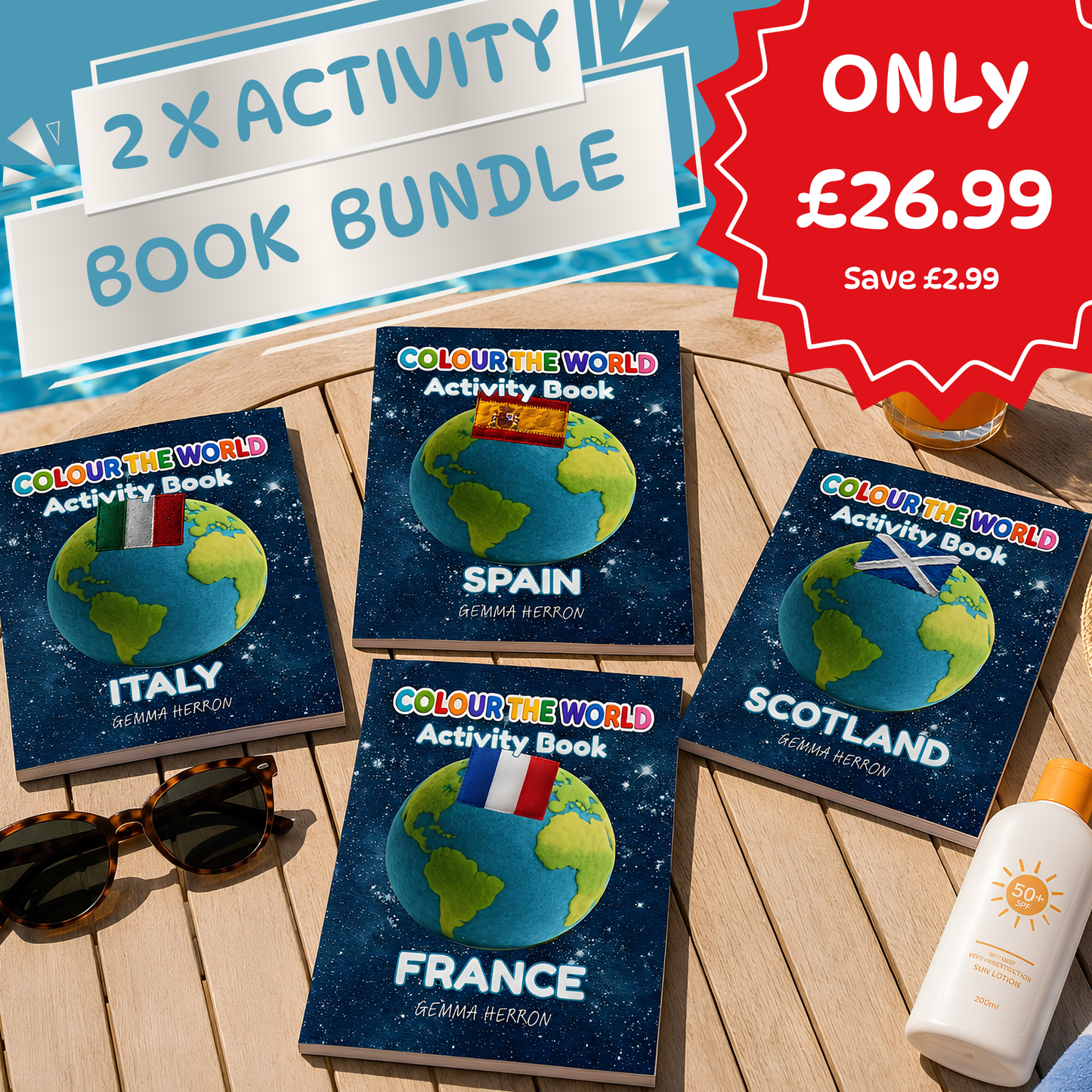 Colour the World — Any 2 Activity Book Bundle