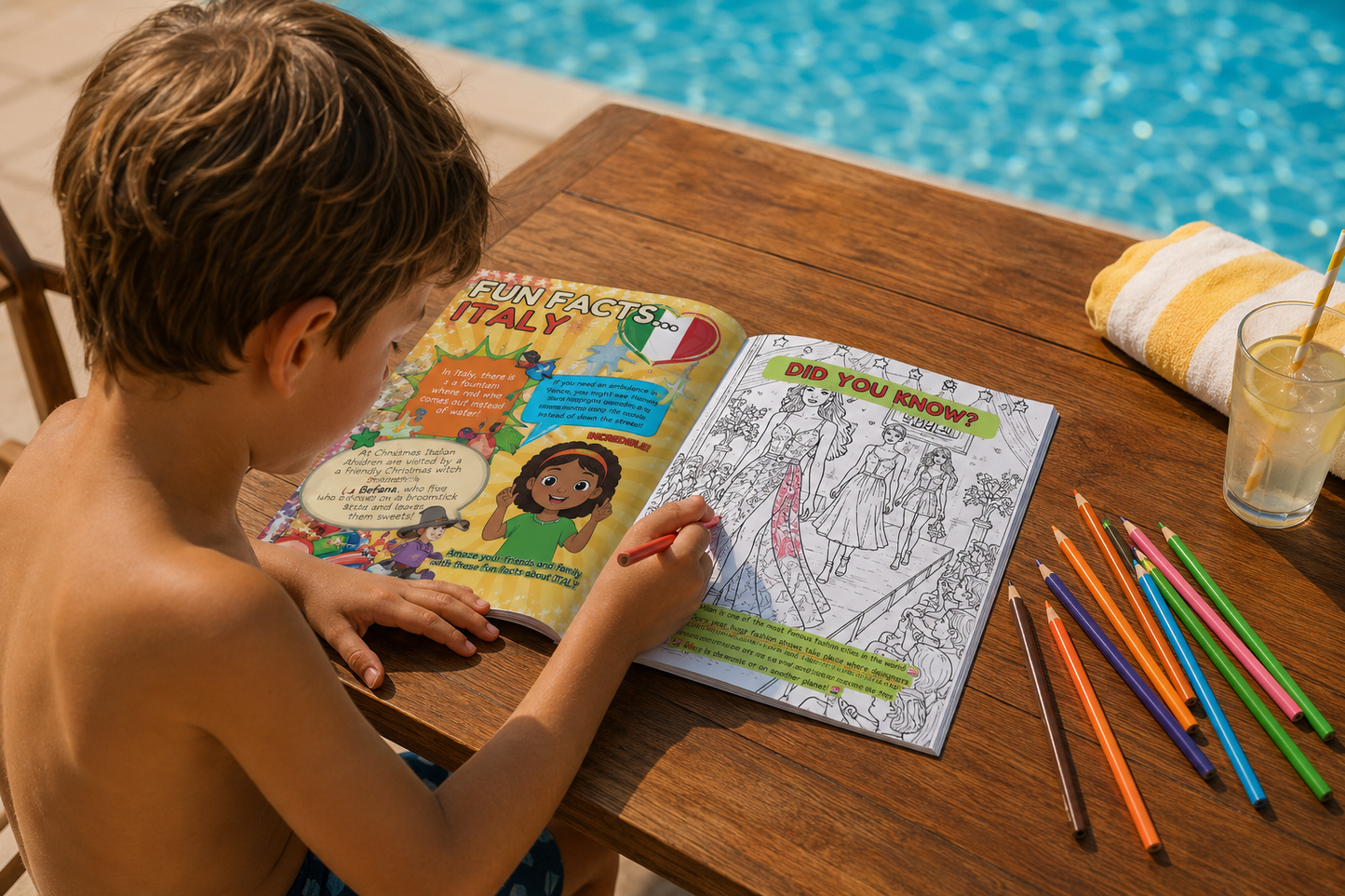 Colour The World: Italy Adventure Activity Book
