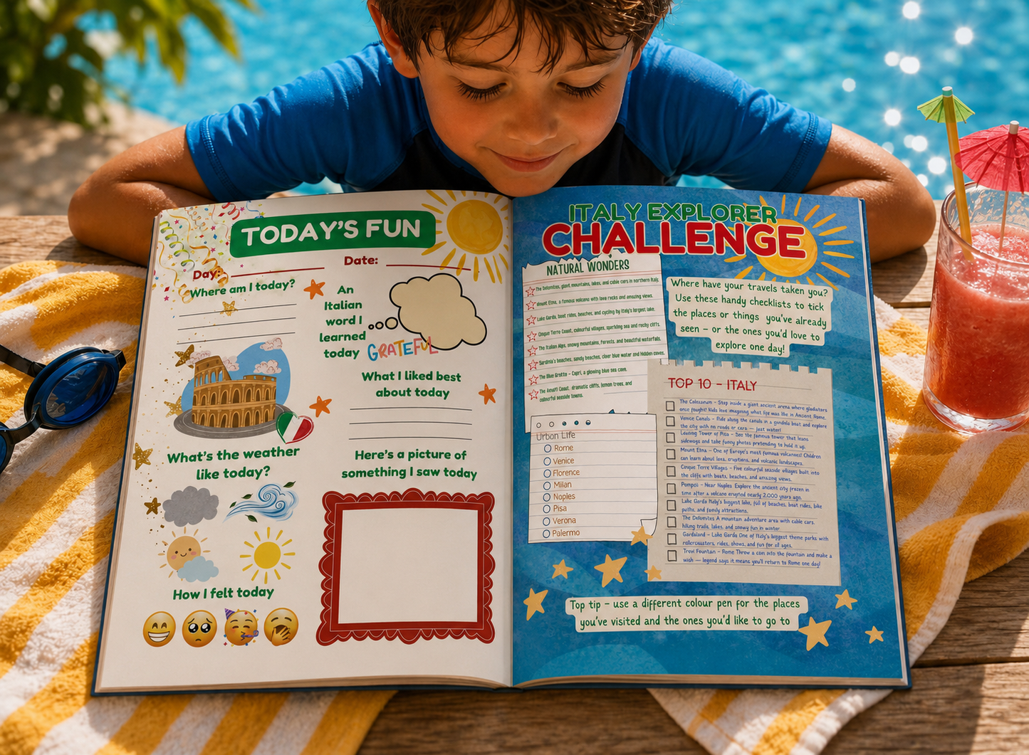Colour The World: Italy Adventure Activity Book