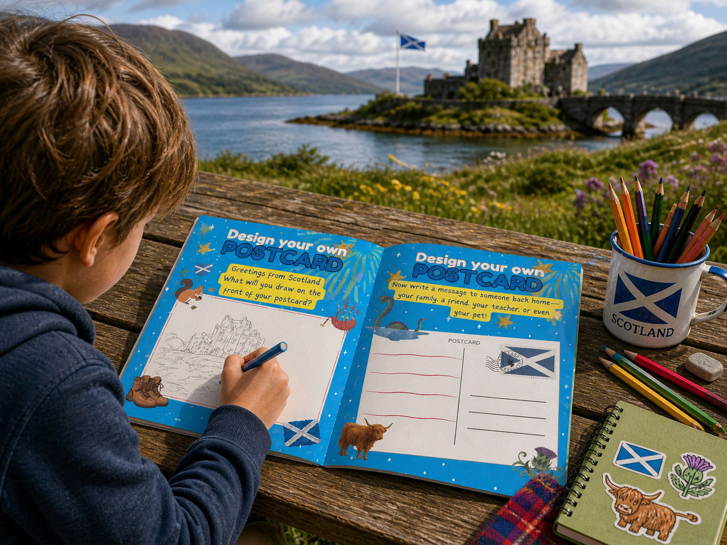 Colour the World: Scotland Activity Book